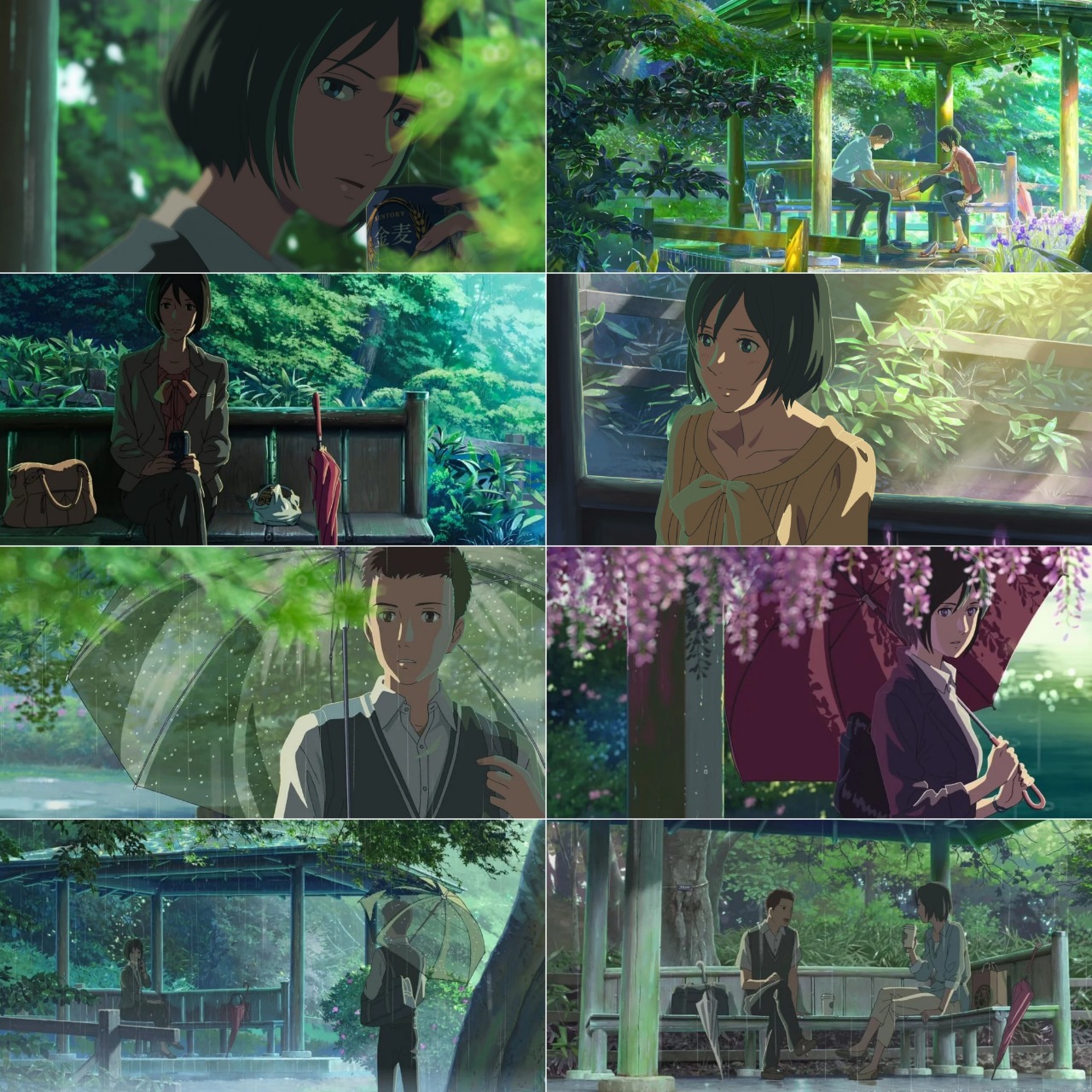 The Garden of Words (2013) {Hindi (HQ Dubbed) + English + Japanese} Animated Movie BluRay HEVC 10bit ESub screenshot